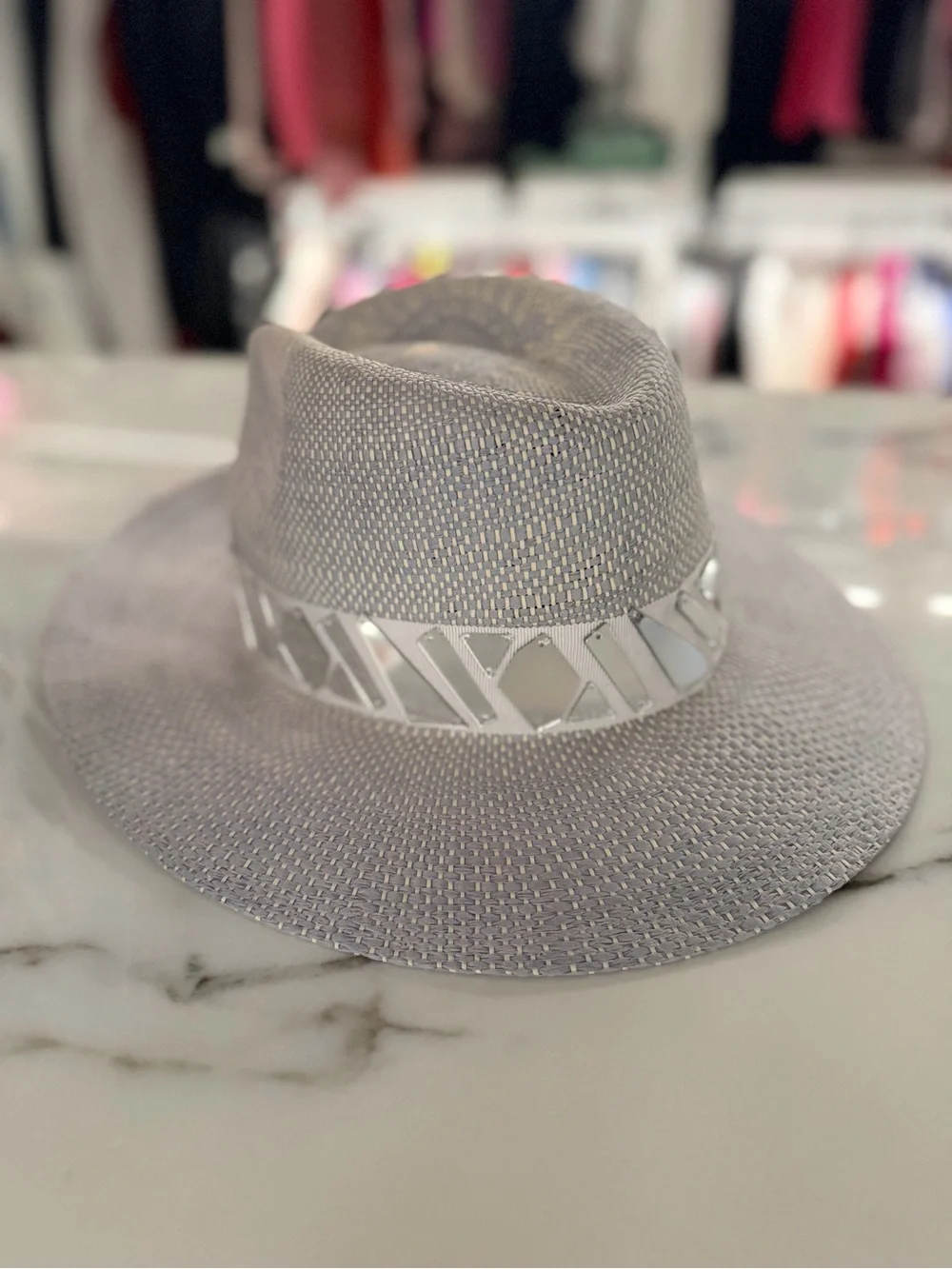Panama Jack Light Gray Fedora with Black Inner Band